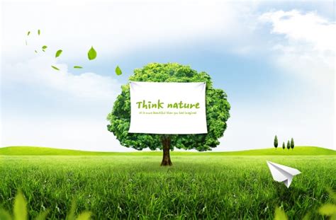 Green Nature psd background free download