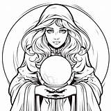 Crystal Ball Clipart Coloring Pages Colouring Cliparts Picture Library  sketch template