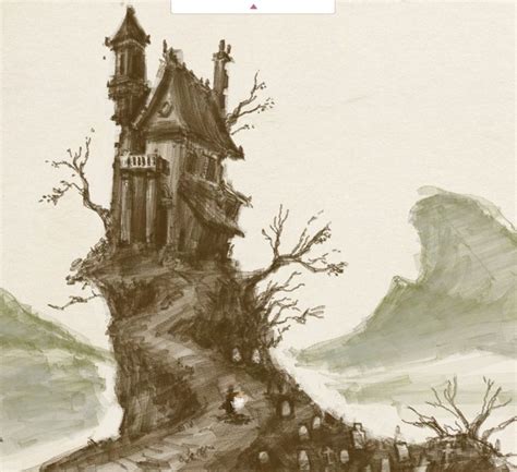 10 best haunted house drawing images on Pinterest | Haunted houses, Art ...