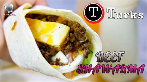 TURKS STYLE BEEF SHAWARMA WITH HOMEMADE SAUCE RECIPE | Beef shawarma ...