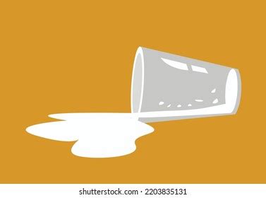 Spilled Milk Drawing Editable Clip Art Stock Vector (Royalty Free ...