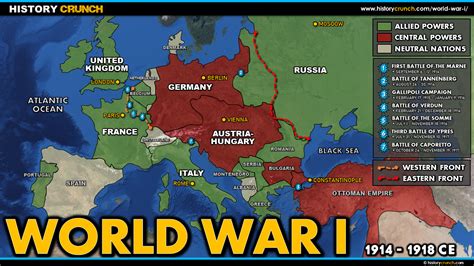 World War I Map - HISTORY CRUNCH - History Articles, Biographies ...