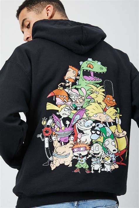 Nickelodeon Graphic Hoodie in Black, Multicolor | Forever21 | Graphic hoodies, Hoodies, Fashion