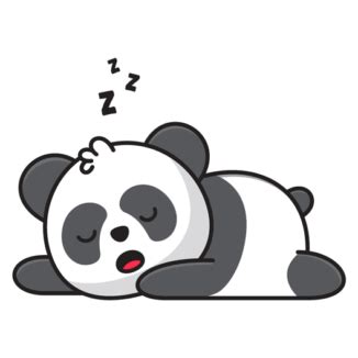 Sleeping Panda Sticker - Just Stickers : Just Stickers