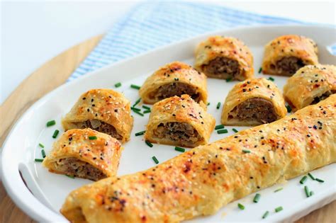 Australian Sausage Rolls- Sausage mixed with onions, garlic, fresh ...