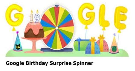 Google Birthday Surprise Spinner - www.Google.com - Tecteem | Google birthday, Birthday surprise ...