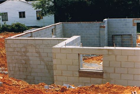 a house under construction with the walls being built