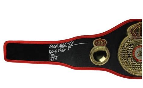 Lot Detail - Mike Tyson Signed WBA Championship Belt w/ 5 Handwritten Career Inscriptions! (PSA ...