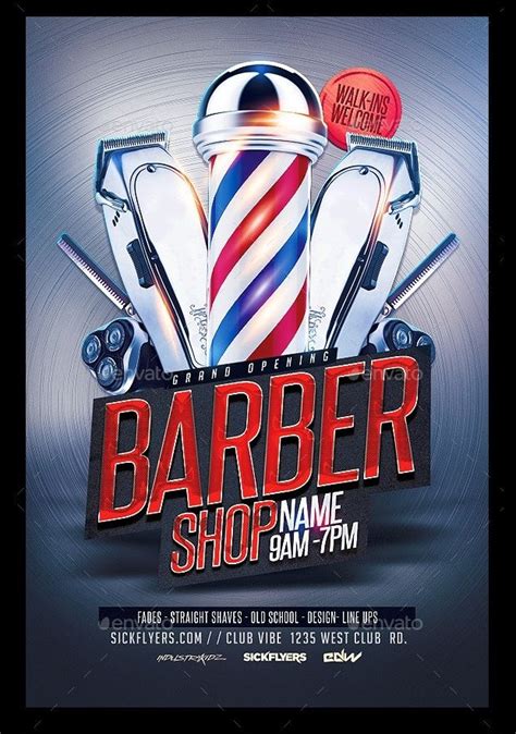 28 barbershop flyer templates and designs word psd ai eps | Free flyer templates, Flyer, Flyer ...