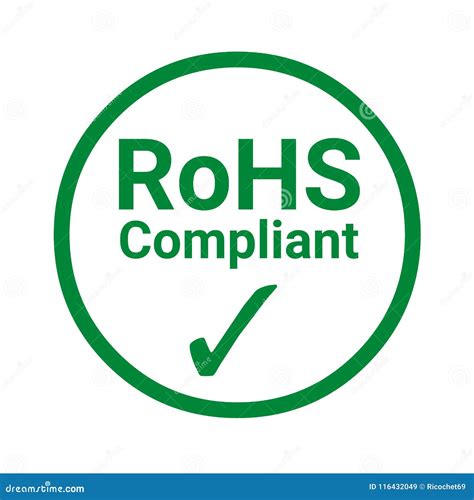 RoHS compliant green sign stock illustration. Illustration of sticker - 116432049