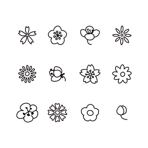 Doodled Flowers in Black and White 13976162 Vector Art at Vecteezy