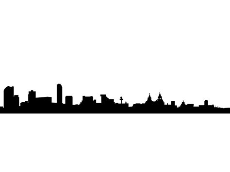 Liverpool Skyline Silhouette | Free vector silhouettes