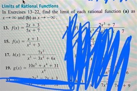 Solved Limits of Rational Functions In Exercises 13-22, find | Chegg.com