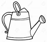Coloring Page Outline Of A Gardening Watering Can Stock Vector  sketch template