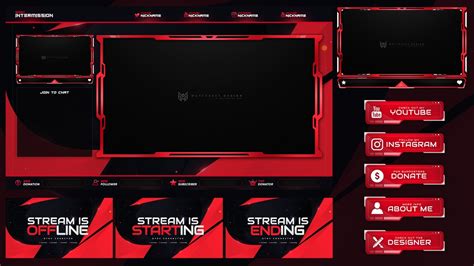 BEST STREAM OVERLAY TEMPLATE - VARIOUS COLORS [PSD PAC - Stream Overlay ...