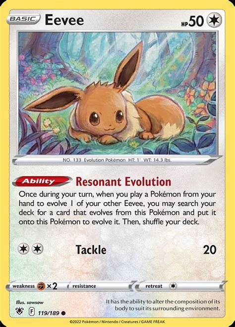 Eevee 119/189 - Astral Radiance - Sword & Shield - Pokemon Trading Card ...