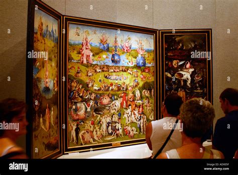 Museo del Prado Museum tourists admire Garden of Earthly Delights by Stock Photo: 2515038 - Alamy