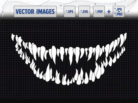 Smile Scary Teeth Vector Graphic Clipart Svg Eps Cmx Cdr - Etsy | Smile drawing, Teeth drawing ...