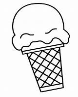 Easy Ice Cream Printable coloring Page  Download Print Or Color sketch template