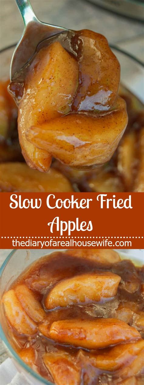 Slow Cooker Fried Apples - The Diary of a Real Housewife