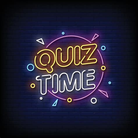 Quiz Time Neon Signs Style Text Vector 3206208 Vector Art at Vecteezy