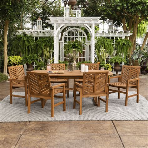 Manor Park Outdoor Patio Dining Set, 7 Piece, Multiple Colors and Styles - Walmart.com