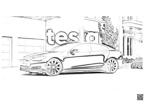 Tesla Model S #coloring page for kids. No. 1. Car Cars Coloring Pages, Printable Coloring Pages ...