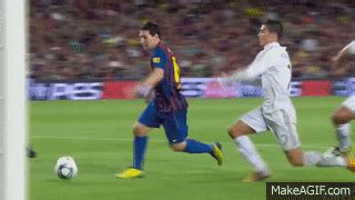 Ronaldo kneeling for His Highness Messi on Make a GIF