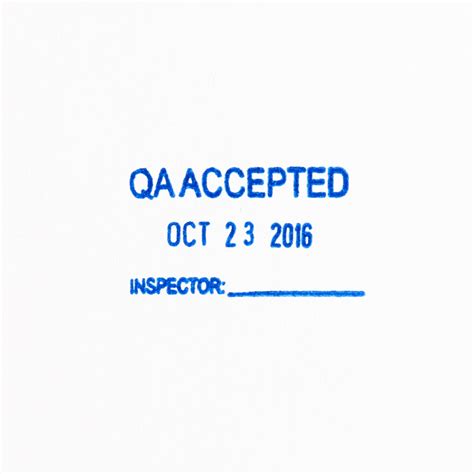 QA Accepted Date Inspection Stamp Self Inked, SKU - IS-0141