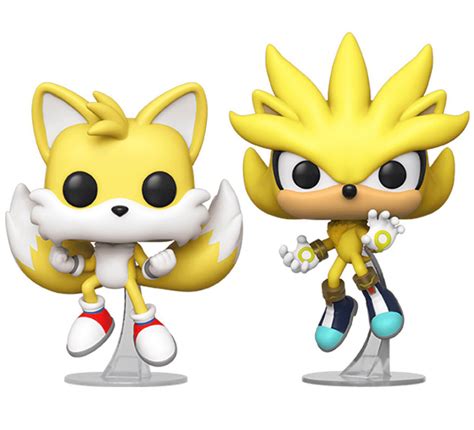 Funko POP! Sonic Hedgehog Super Tails & Super Silver 2-Pack 2020 San ...