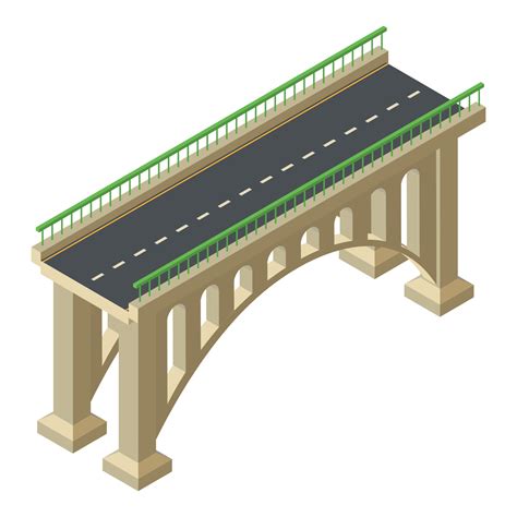 Architecture bridge icon, isometric style 14367875 Vector Art at Vecteezy