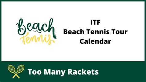 ITF Beach Tennis Calendar 2023 - Dates & Locations