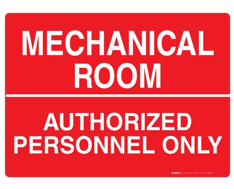 Mechanical Room - Wall Sign | Creative Safety Supply