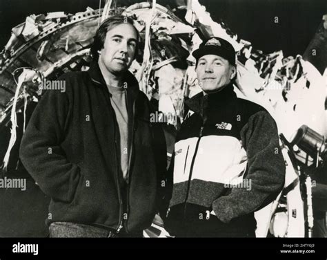 American film producer and director Frank Marshall (right) and actor ...