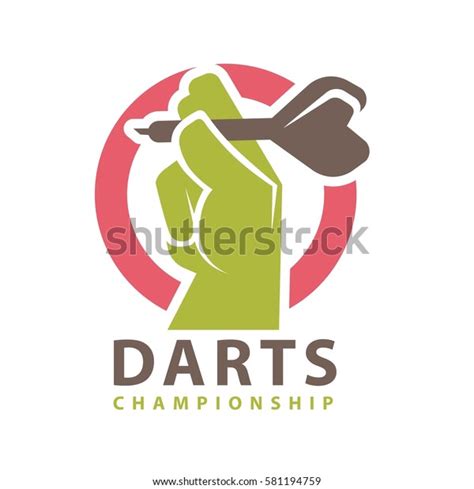 Darts Championship Logo Template Hand Arrow Stock Vector (Royalty Free ...