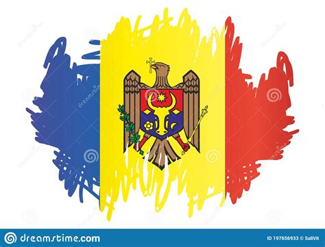 Flag of Moldova, Republic of Moldova. Vector Illustration. Stock Vector ...