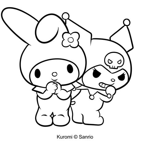 Lista Foto Dibujos De My Melody Y Kuromi Para Colorear Alta | The Best Porn Website