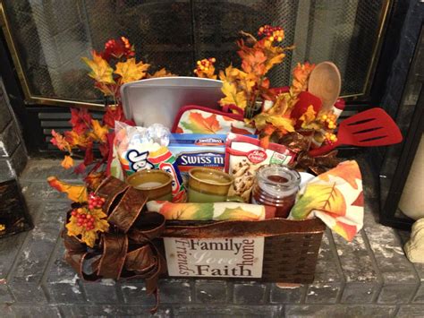 Less than $35 fall themed gift basket with items to make hot cocoa and ...