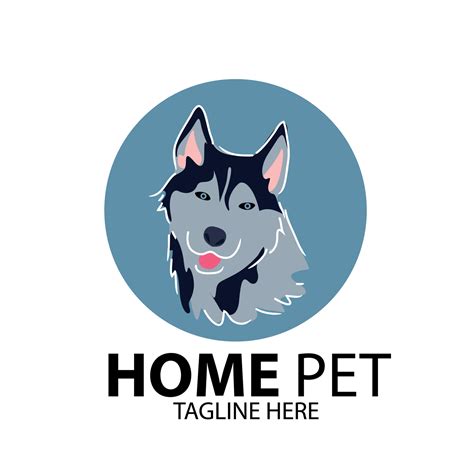 pet shop logo Siberian husky head vector illustration 8416232 Vector ...