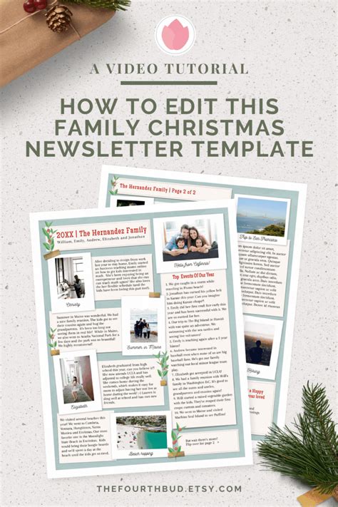 How To Edit This Family Christmas Newsletter Template