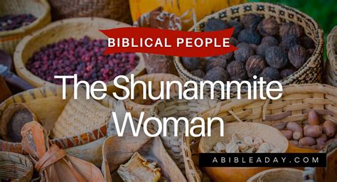 Biblical People: The Shunammite Woman | Women in the Bible