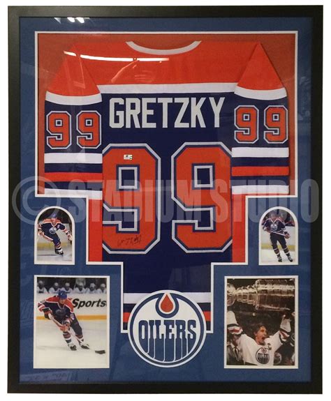 Wayne Gretzky Autographed Framed Oilers Jersey - The Stadium Studio