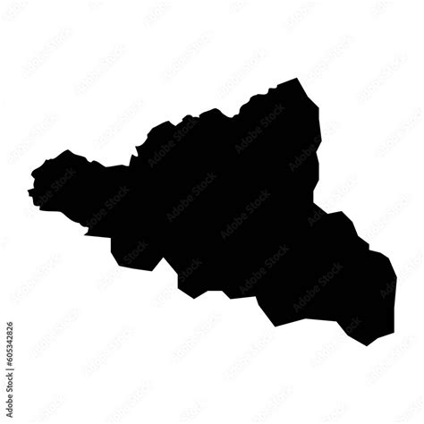 Peja district map, districts of Kosovo. Vector illustration. Stock ...