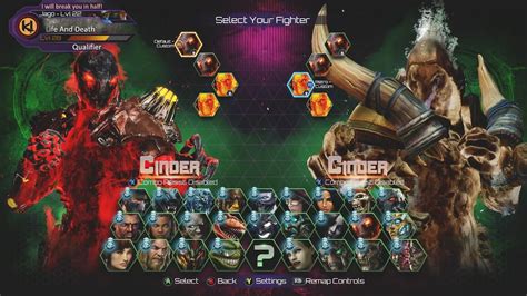 Killer Instinct Classic Announcer All Character Select Screen Animations (1080p 60FPS) | vlr.eng.br