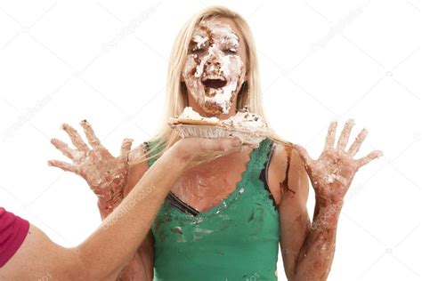 Woman just got pie in face ⬇ Stock Photo, Image by © alanpoulson #29654057