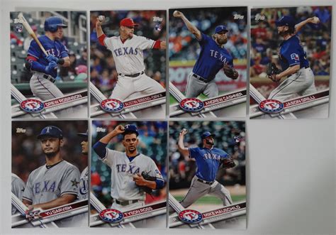 2017 Topps Update Texas Rangers Team Set of 7 Baseball Cards | eBay