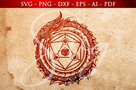 D20 Dragon Magic Circle SVG Eternal Return Eternity - Etsy