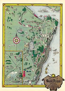 1921 Map West Point Military Academy New York Poster Print Vintage History | eBay