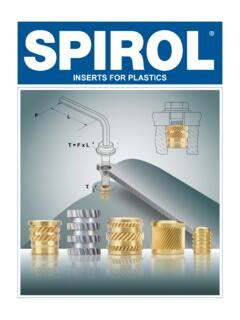 INSERTS FOR PLASTICS - SPIROL / inserts-for-plastics-spirol.pdf / PDF4PRO