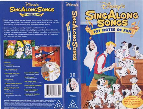 SING ALONG SONGS 101 NOTES OF FUN NUMBER 10 VHS PAL VIDEO A RARE FIND ...